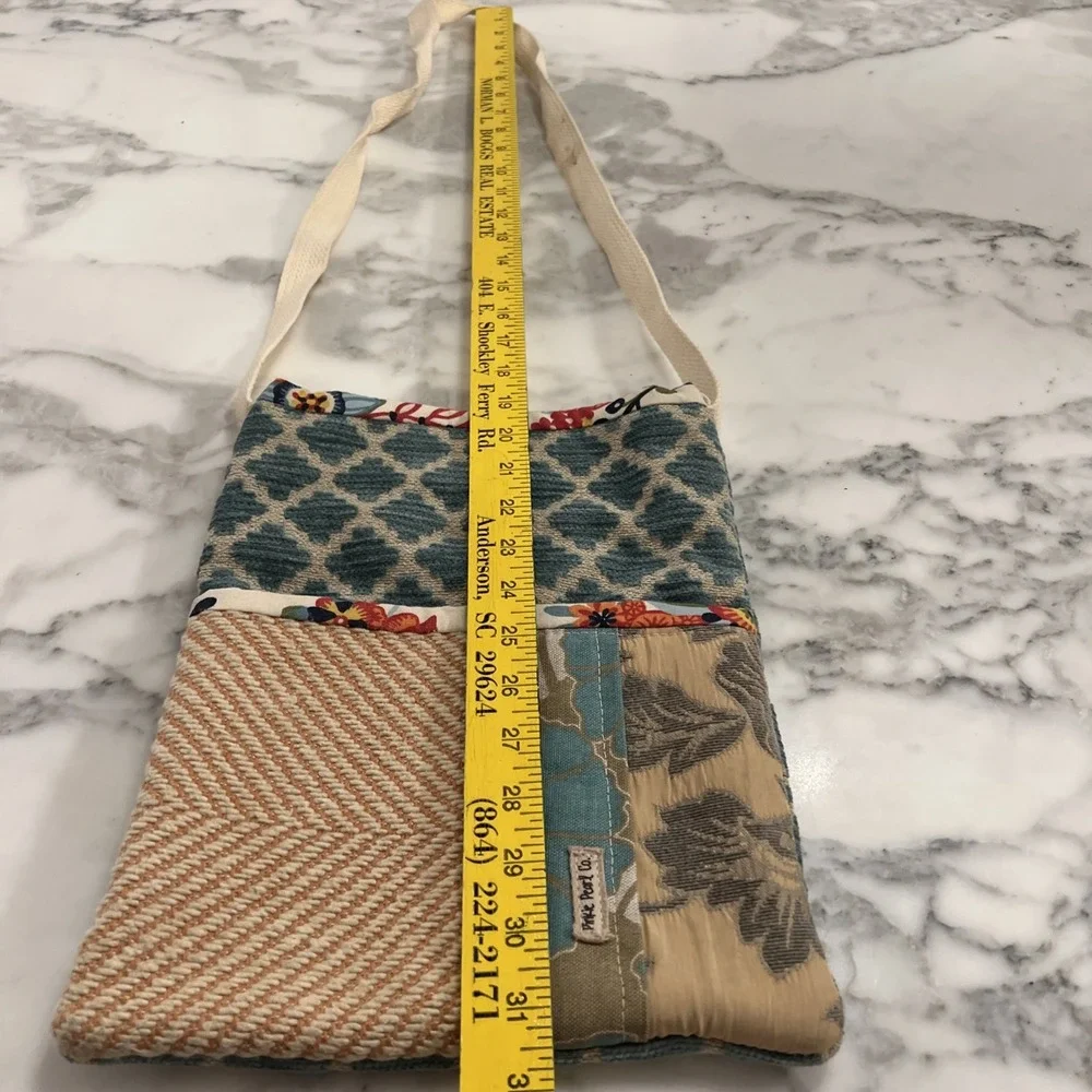 Pinkie Pearl Co. Handmade Purse Hobo Tote Boho Crossbody Cloth Bag Recycled